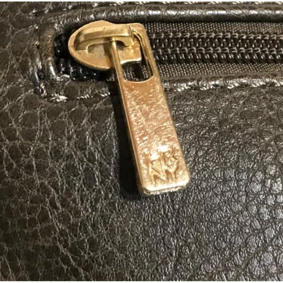 Hilary Radley Purse Brown Leather Crossbody Croc Embossed & Leopard Lining 10 x - Picture 10 of 15